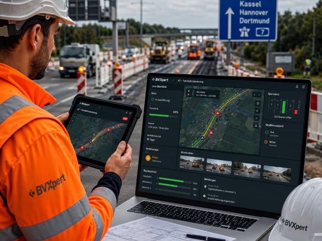 Baumaßnahmen Live Tracken